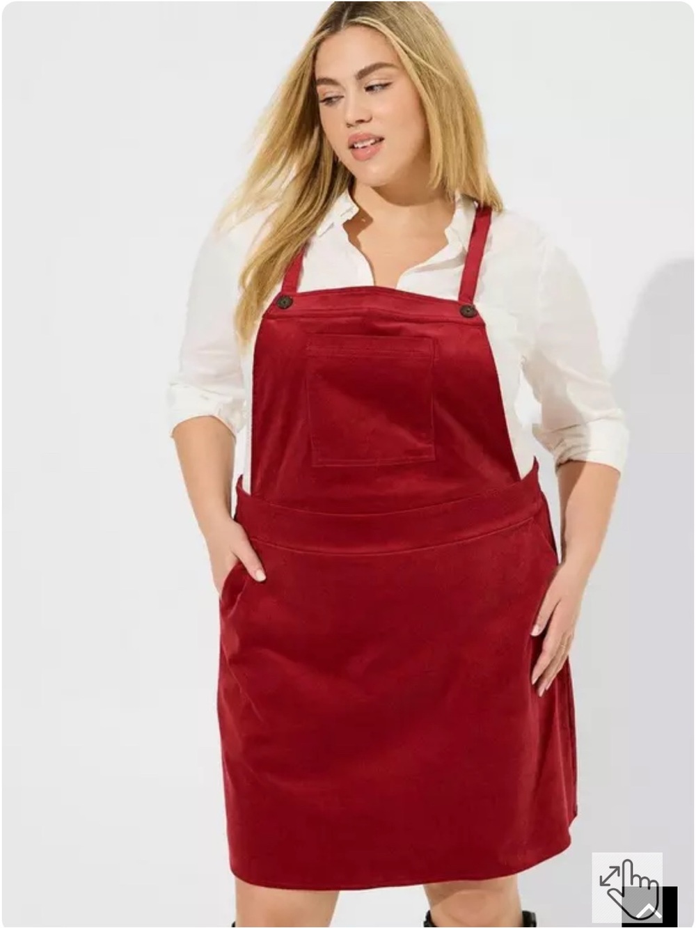 torrid Rhubarb Red Mini Corduroy Skirtall size 1X NEW